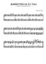 Téléchargez l'arrangement pour piano de la partition de Traditionnel-Margoton-va-t-a-l-iau en PDF